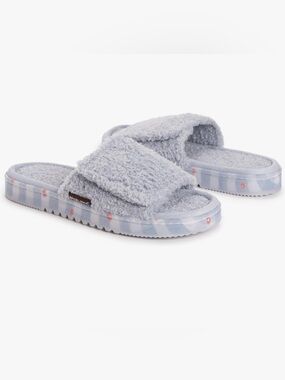 Muk Luks Women's Acacia Slipper, Light Blue, S (5-6), NWT